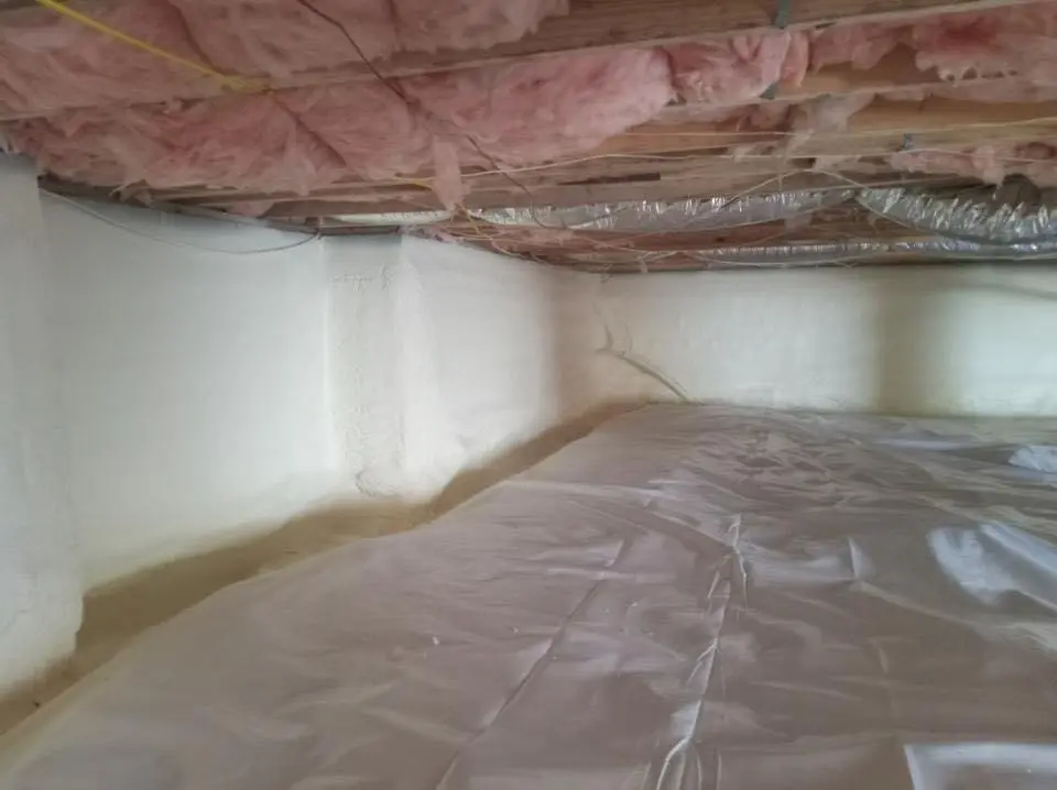 Crawl space encapsulation with closed-cell spray foam for Attic Insulation in Blue Springs